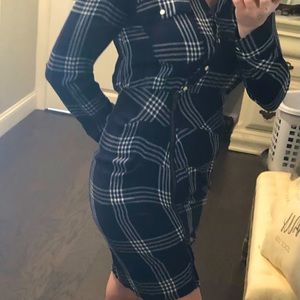 Venus long sleeve zip / button up dress